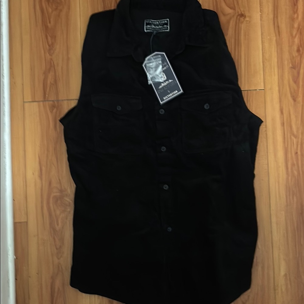Distortion Black Corduroy Shirt